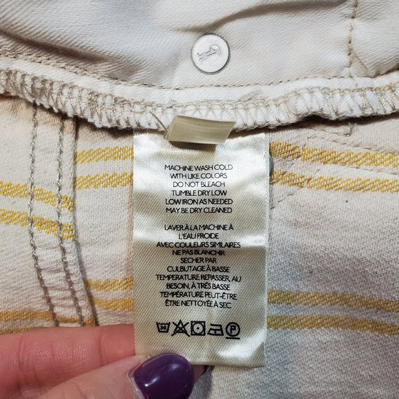 Anthropologie Pilcro Striped Denim Shorts - Picture 6 of 7